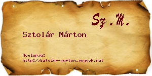 Sztolár Márton névjegykártya